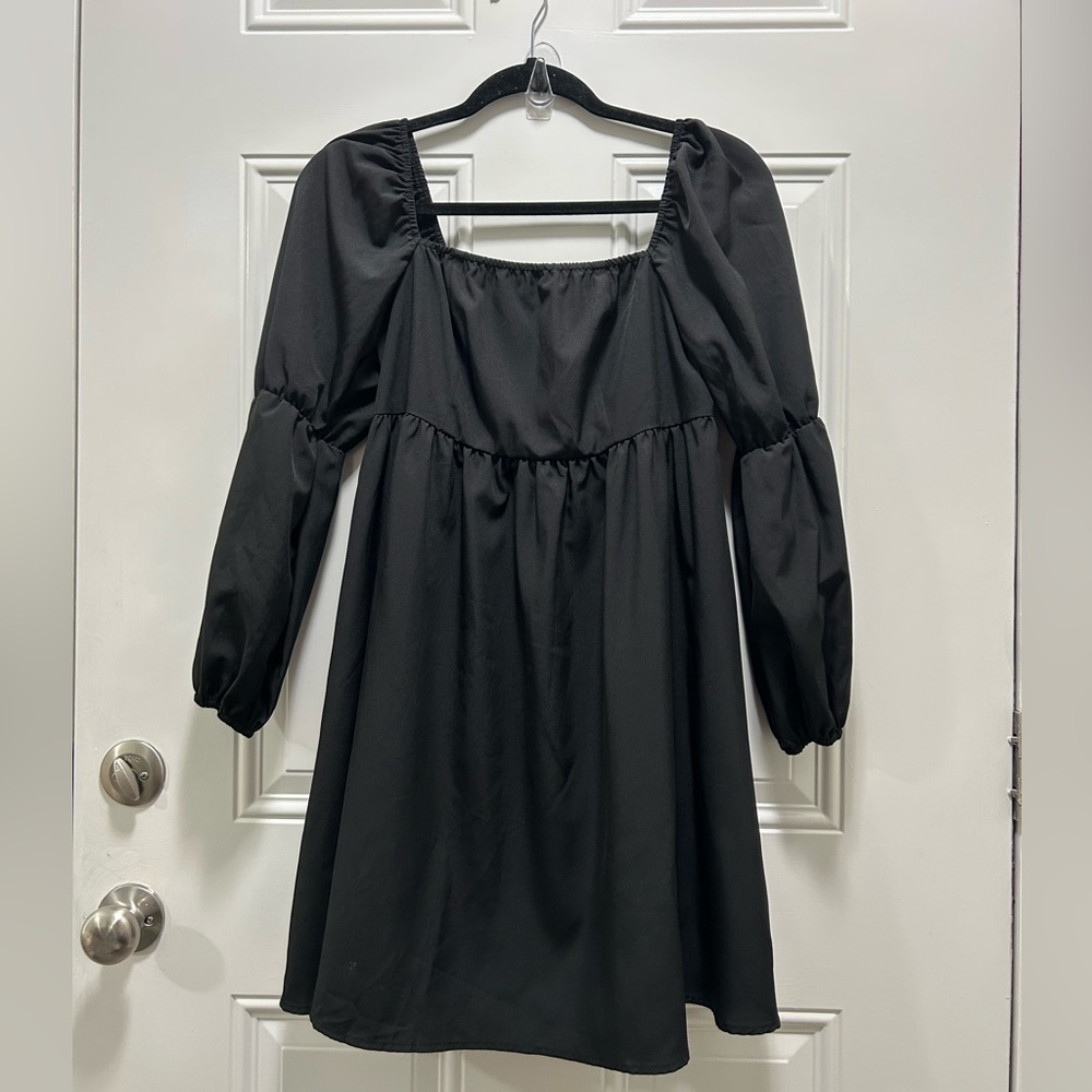 Chic Black Long Sleeve Dress